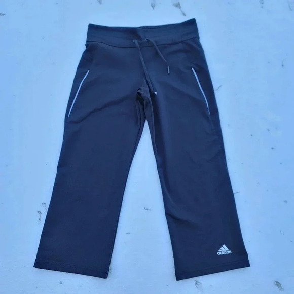 Adidas Leggings Womens Black Stretch Yoga Pants Athletic Compression Sz S - Picture 1 of 11